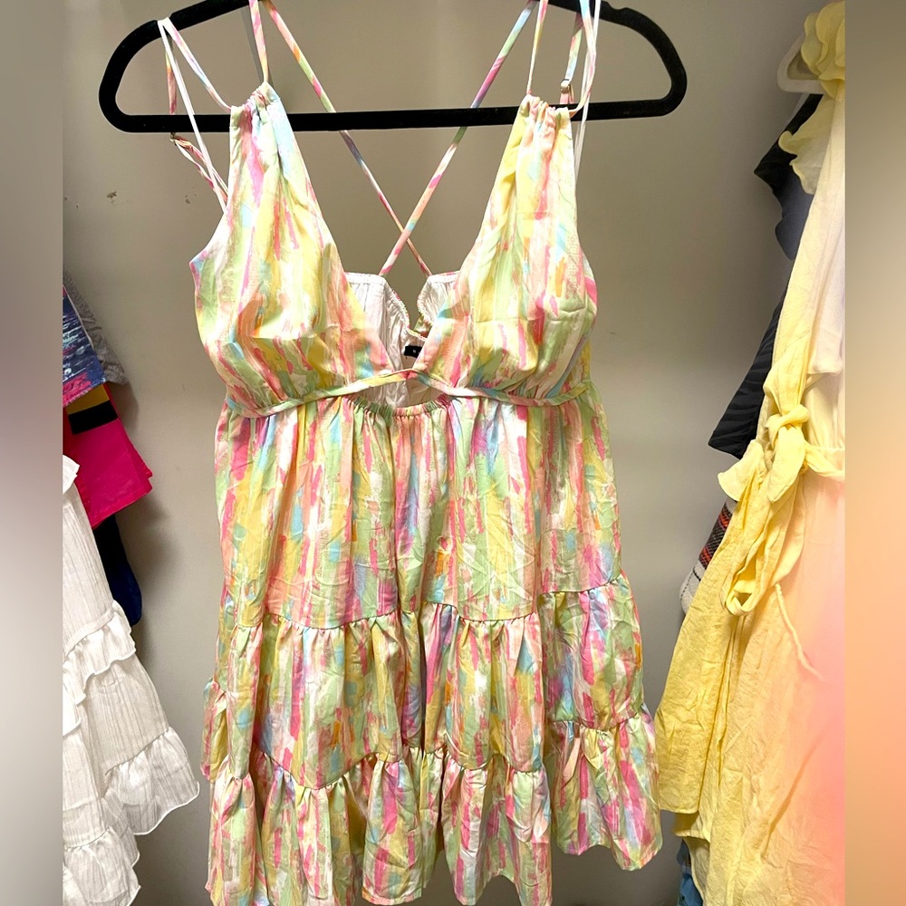 Boutique crisscross back dress